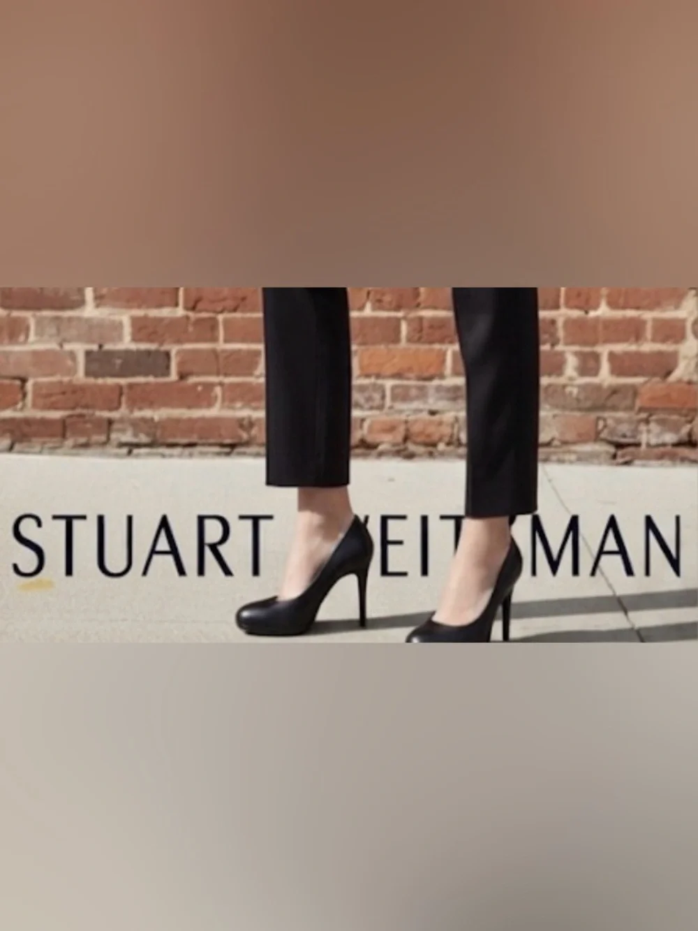 Authentic Stuart Weitzman designer black leather heels pumps sz 8